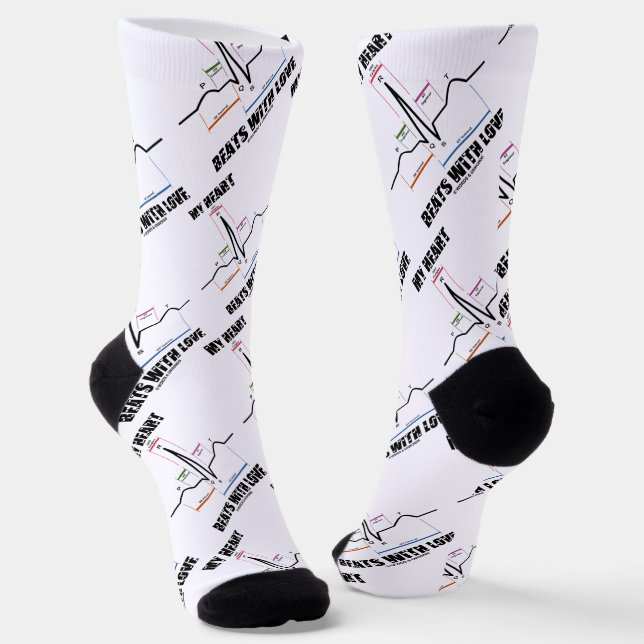 Mein Herz schlägt mit Liebe EKG Socken (Gewinkelt)