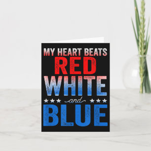 Mein Herz schlägt Rot Weiß Und Blau Amerikanische Karte