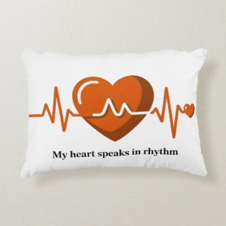 Mein Herz spricht im Rhythmus EKG Herzschlag Akzen Dekokissen