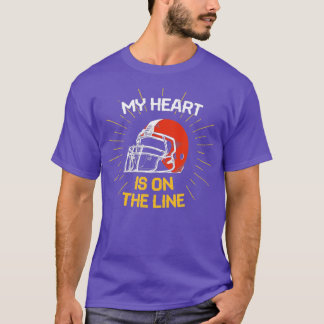 Mein Herz steht auf dem Spiel - American Football  T-Shirt