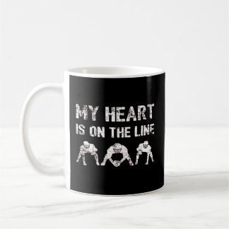 Mein Herz steht auf der Schlange - Fußball Lineman Kaffeetasse