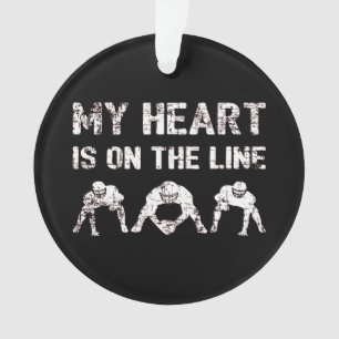 Mein Herz steht auf der Schlange - Fußball Lineman Ornament