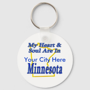 Mein Herz u. Soul sind in Minnesota Schlüsselanhänger