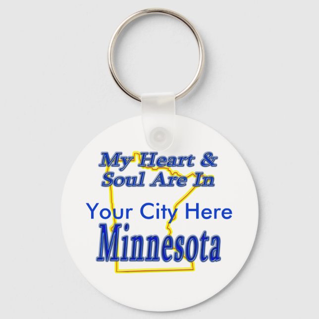 Mein Herz und Soul sind in Minnesota Schlüsselanhänger (Vorderseite)