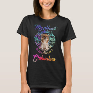Mein Herz wird von den Pfoten eines Chihuahua-Hund T-Shirt