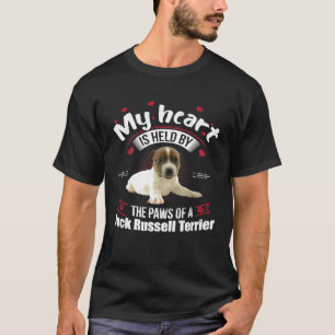 Mein Herz wird von den Pfoten eines Jacks Russell T-Shirt