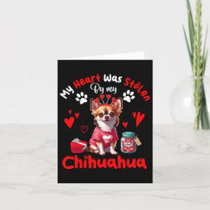 Mein Herz wurde von meinem Chihuahua-Valentinsgruß Karte