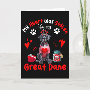 Mein Herz wurde von meinem Great Dane Valentine Hu Karte