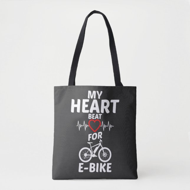 Mein Herzschlag für Ebike E Bike T - Shirt Tasche (Vorderseite)