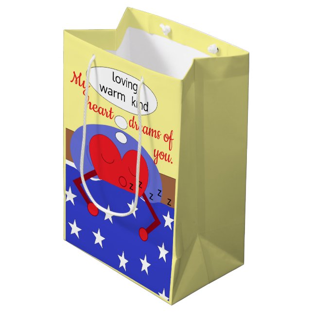 Mein Herztraum von Ihnen: Mittlere Geschenktüte (Vorderseite Schrägansicht)