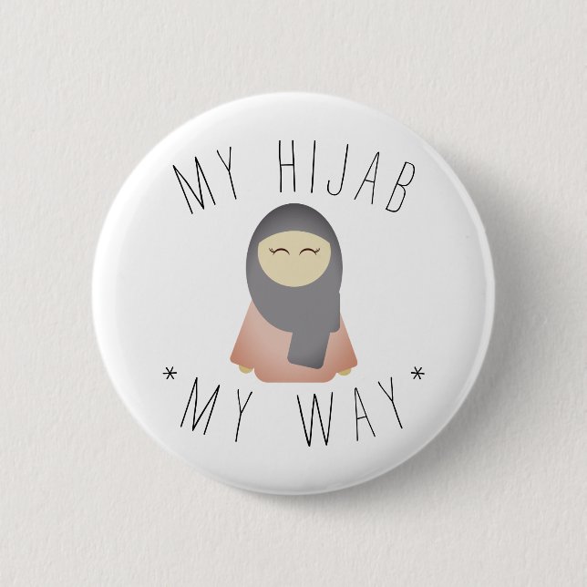 mein Hijab Pinback Button muslimisch Girl islamic  (Vorderseite)