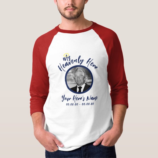 Mein Himmlisches Hero-Memorial Raglan Red White &  T-Shirt (Vorderseite)