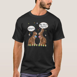 Mein Hintern tut Schokolade zu Ostern Witziger Pul T-Shirt