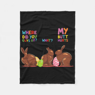 Mein Hintern tut weh Was Wo Ostern Lustiger Osterh Fleecedecke