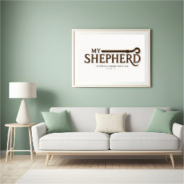 MEIN HIRT – Reines Weiß | Psalm 23:1 Wandkunst Poster