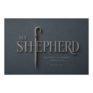 MEIN HIRTE Psalm 23:1 Christlich Poster