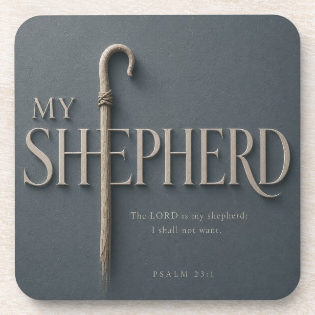 MEIN HIRTE | PSALM 23:1 | GETRÄNKEUNTERSETZER (Vorderseite)