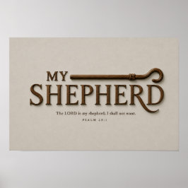 MEIN HIRTE – Soft Stone | Psalm 23:1 Wandkunst Poster