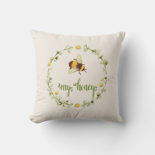 Mein Honigbienen-Kissen Kissen (Vorderseite)