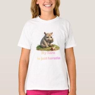 Mein Horn ist nur Keratin – Nashorn mit gebrochene T-Shirt