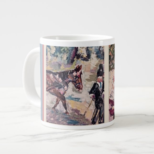 mein Horsey renostyle Throw Pillow Jumbo-Tasse (Vorderseite Links)