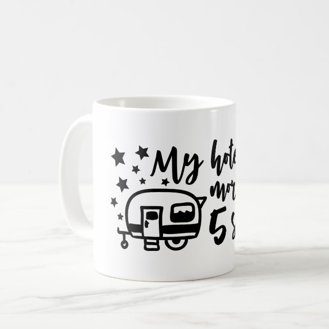 Mein Hotel hat mehr als 5 Sterne Kaffee Tasse (Vorderseite Links)