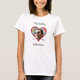 Mein Hubby ist mein Herz für das Valentine Foto Li T-Shirt