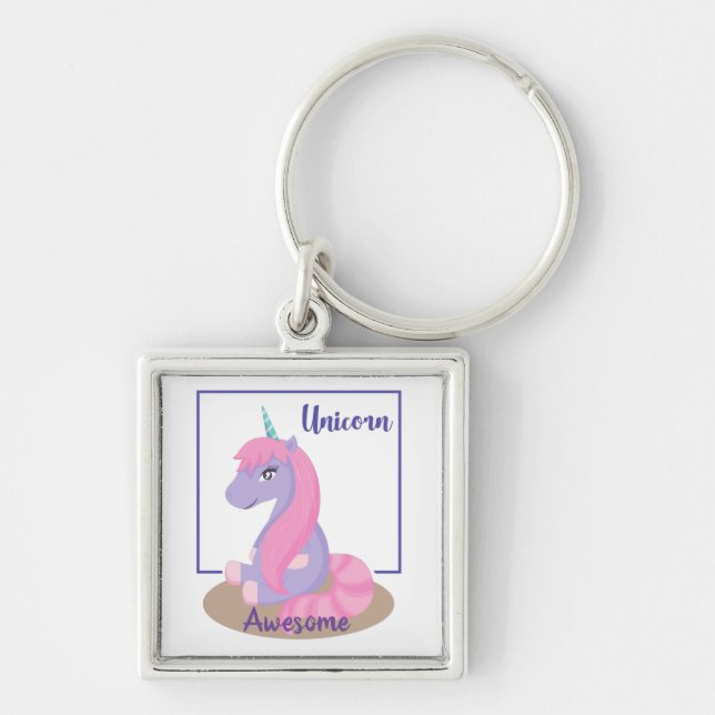 Mein Hübscher Kleine Einhornname Schlüsselanhänger (Vorne)