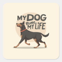 Mein Hund Bestimmt Mein Leben Dobermann Laufkunst