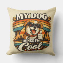 Mein Hund findet mich cool Retro-Hunde-Kunst