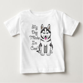 Mein Hund findet mich cool Sibirischer Husky-Hunde Baby T-shirt