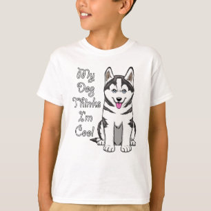 Mein Hund findet mich cool Sibirischer Husky-Hunde T-Shirt