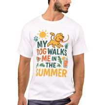 Mein Hund führt mich im Sommer spazieren - Lustige