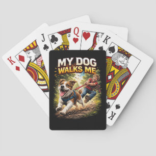 Mein Hund führt mich spazieren Spielkarten