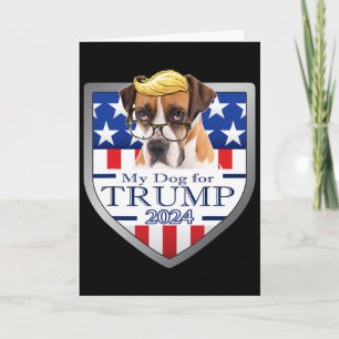 Mein Hund für Trump Boxer W Gles Männer Frauen  Karte