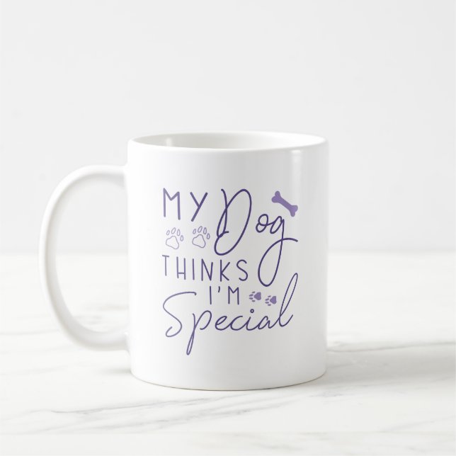 Mein Hund hält mich für etwas Besonderes Kaffeetasse (Links)