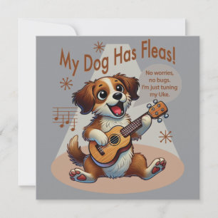 Mein Hund hat Flöhe Ukulele-Stimmlied Einladung