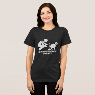 Mein Hund hat heute gekackt Tri-Blend Shirt