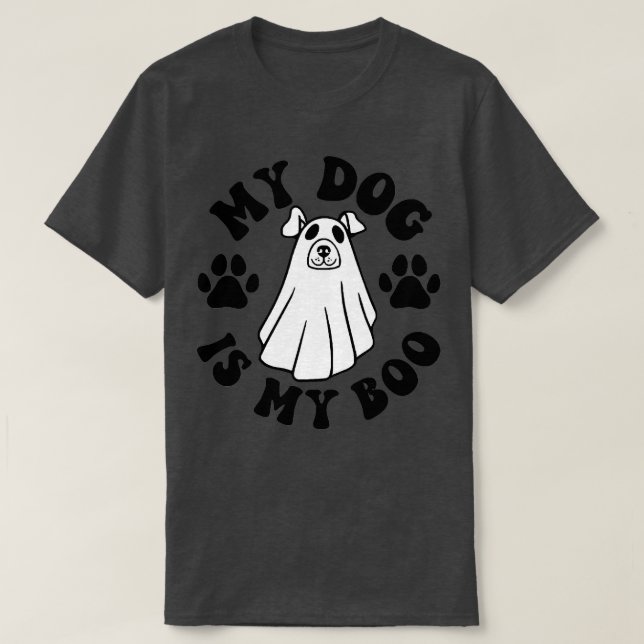 Mein Hund ist Boo Funny Dog Besitzer Boo Ghost Lov T-Shirt (Design vorne)
