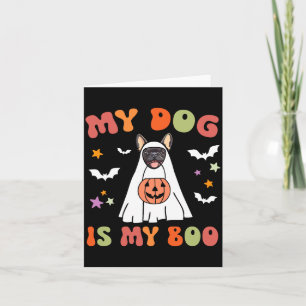 Mein Hund ist Boo Schwarz Französische Bulldogge H Karte