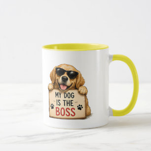 🐾 Mein Hund ist der Boss Lustiger Hunde-Spruch 🐾 Tasse