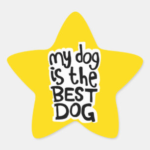 Mein Hund ist die besten Hundeaufkleber Stern-Aufkleber