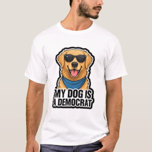 Mein Hund ist ein Demokrat Golden Retriever Sonnen T-Shirt