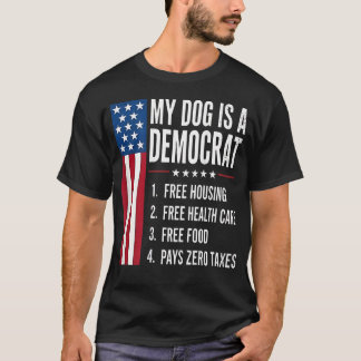 Mein Hund ist ein Demokrat Kostenlose Unterkünfte T-Shirt