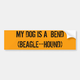 MEIN HUND IST EINE BIEGUNG (BEAGLE--JAGDHUND) AUTOAUFKLEBER