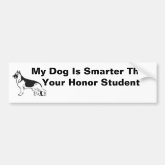 Mein Hund ist intelligenter als Ihr Ehrenstudent Autoaufkleber