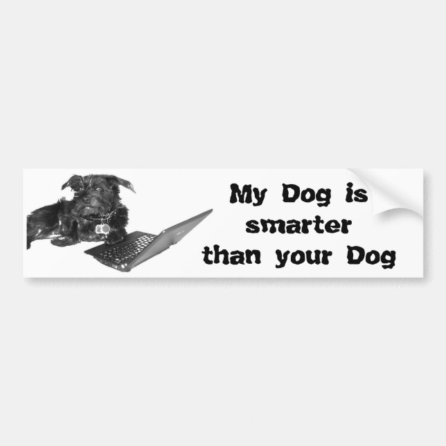 Mein Hund ist intelligenter als Ihr Hund Autoaufkleber (Vorne)