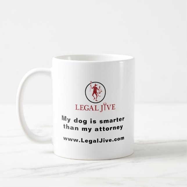 Mein Hund ist klüger als meine Anwaltskaffee-Tasse Kaffeetasse (Links)