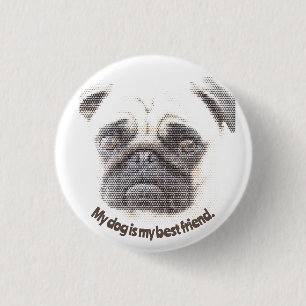 Mein Hund ist mein bester Freund. Button