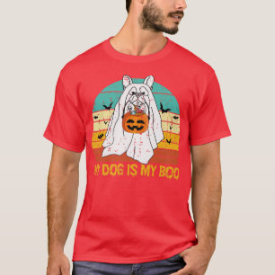 Mein Hund ist mein Boo Ghost Halloween, Französisc T-Shirt